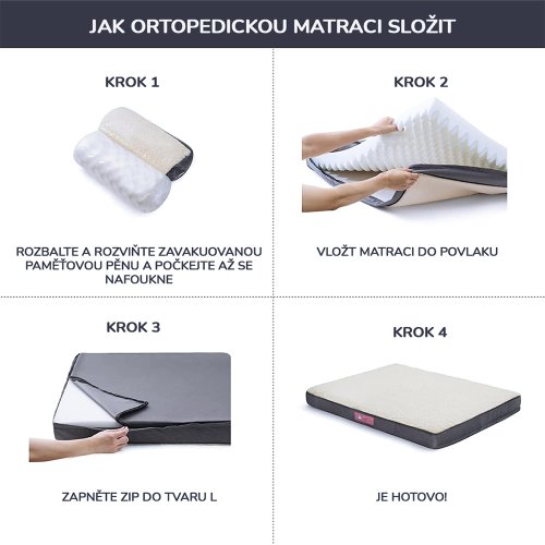 Matrace Psí relax - Barva: Béžová, Velikost: M